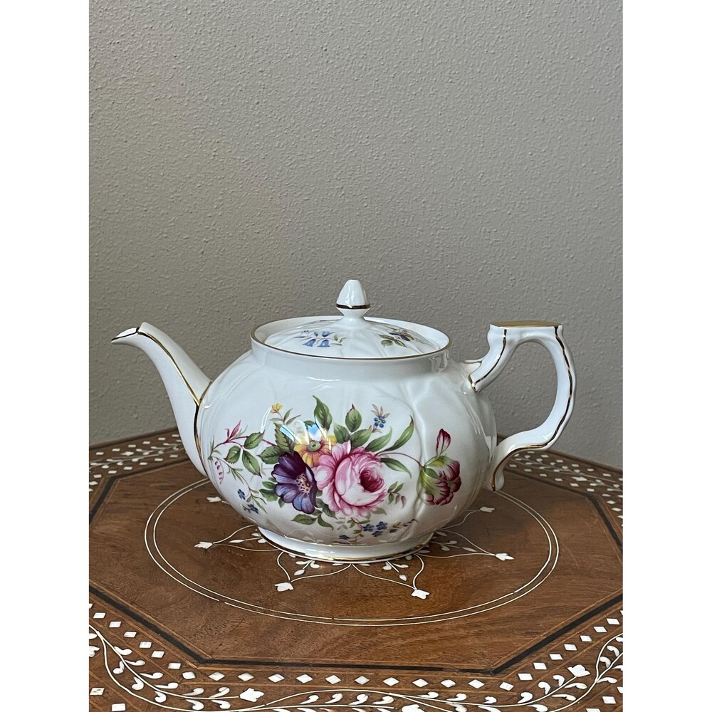Vintage Aynsley Fine Bone China Floral Teapot England ‘Howard’s Spray’ #2383